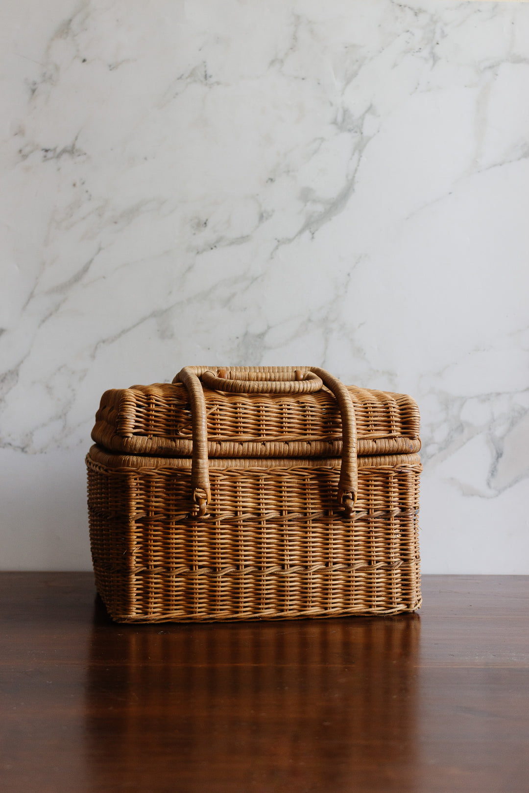 vintage french sewing basket
