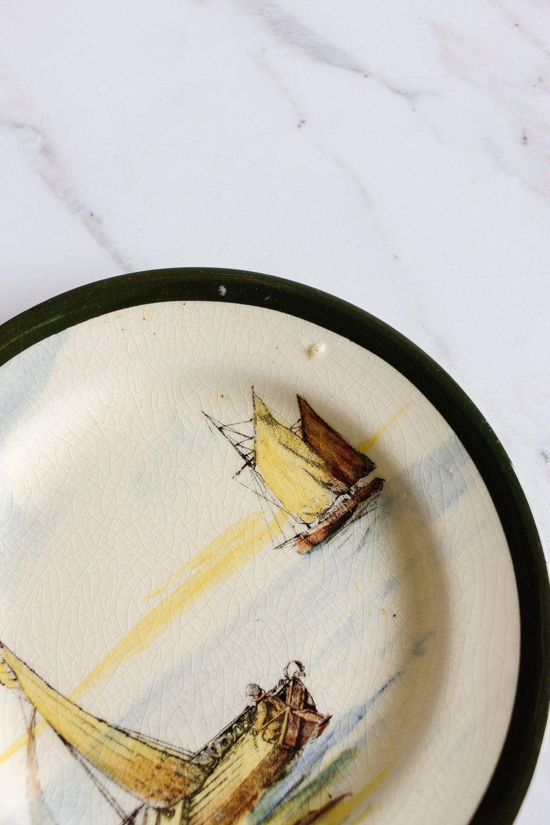 1930s royal doulton hand painted plates, set of 2