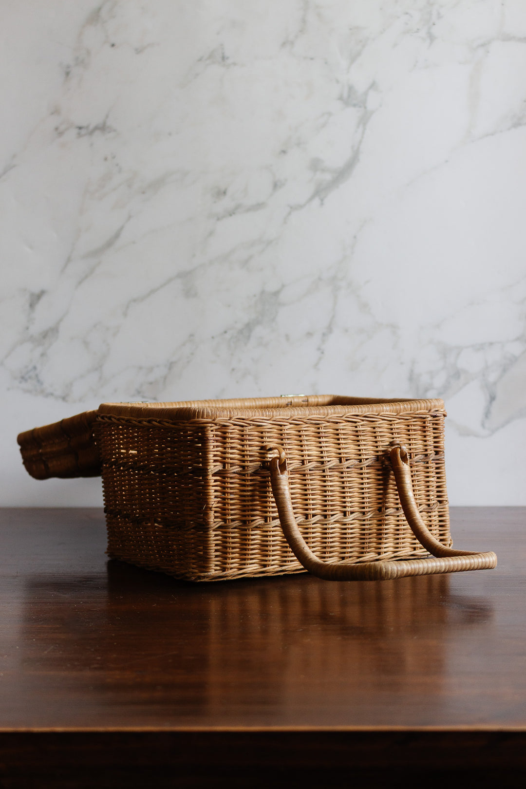 vintage french sewing basket