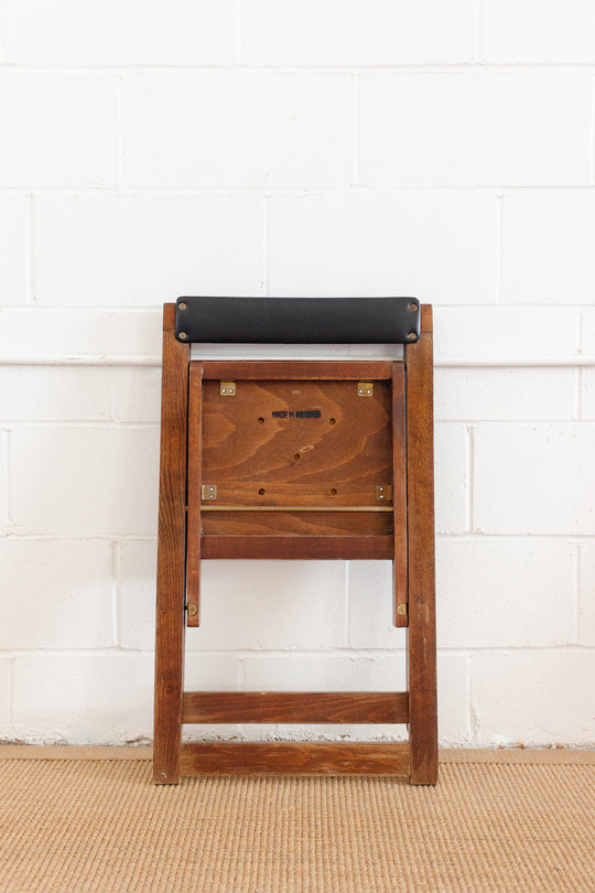midcentury folding mahogany chairs, set of 4