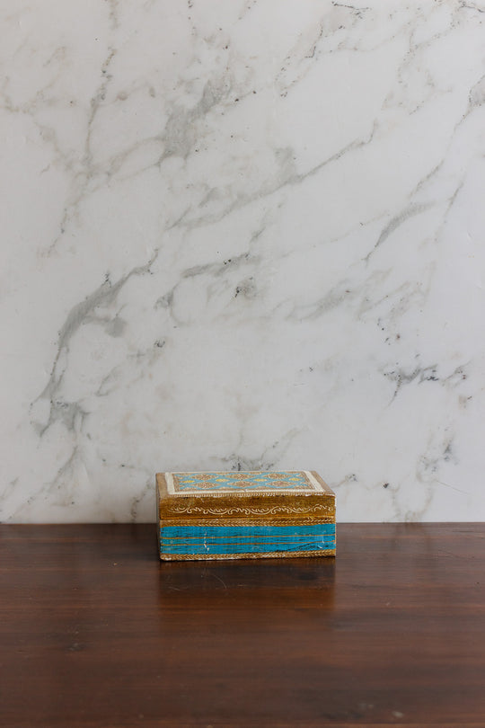 vintage italian hand painted florentine box