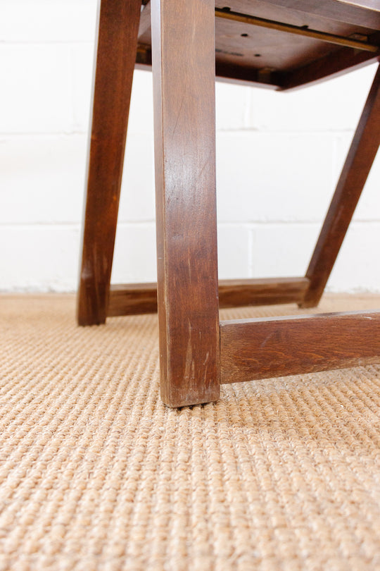 midcentury folding mahogany chairs, set of 4