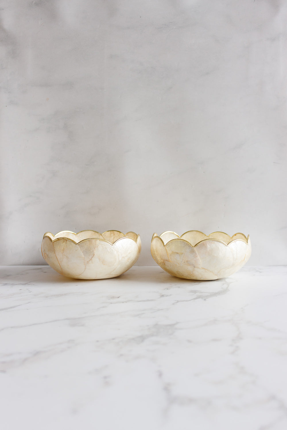 pair of vintage french capriz bowls