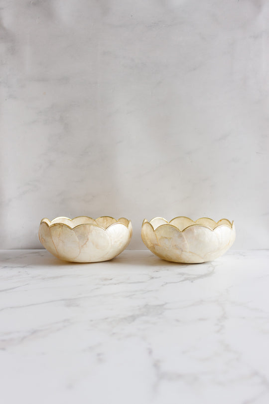 pair of vintage french capriz bowls