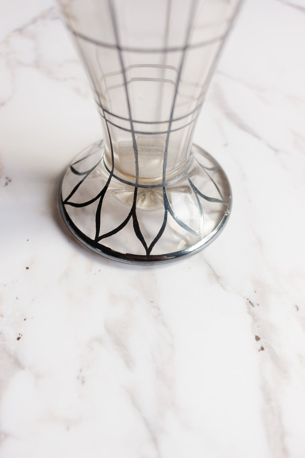 art nouveau vase with sterling silver overlay