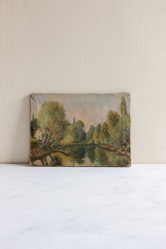 les arbres et l'étang