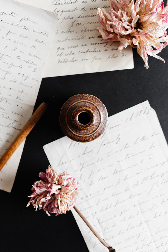 antique french "petite" ink well