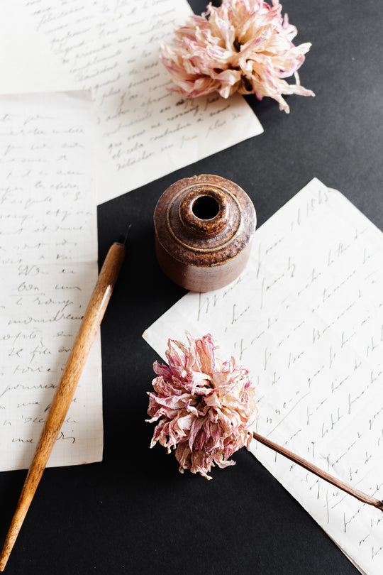antique french "petite" ink well