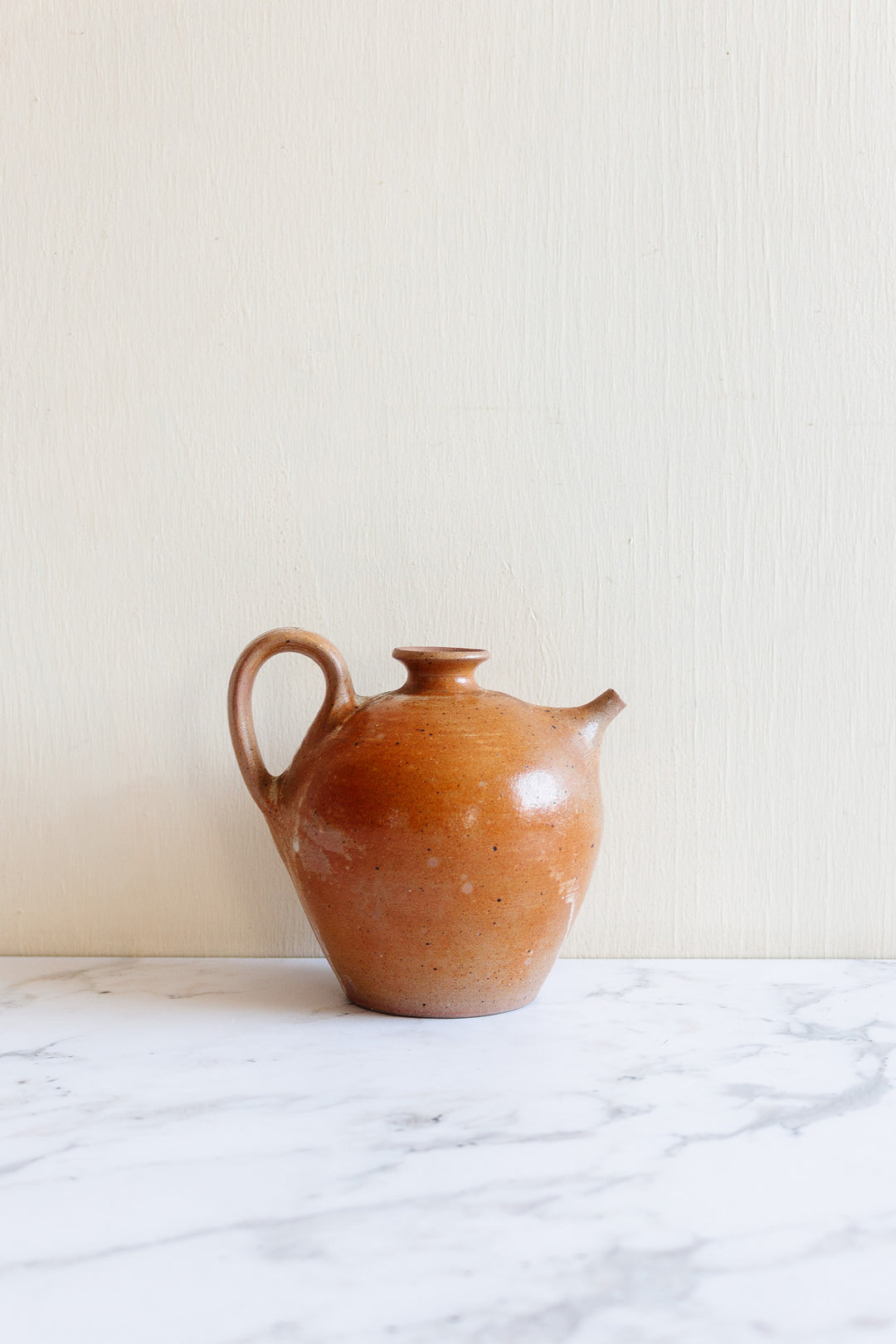 vintage french salt glazed oil vessel