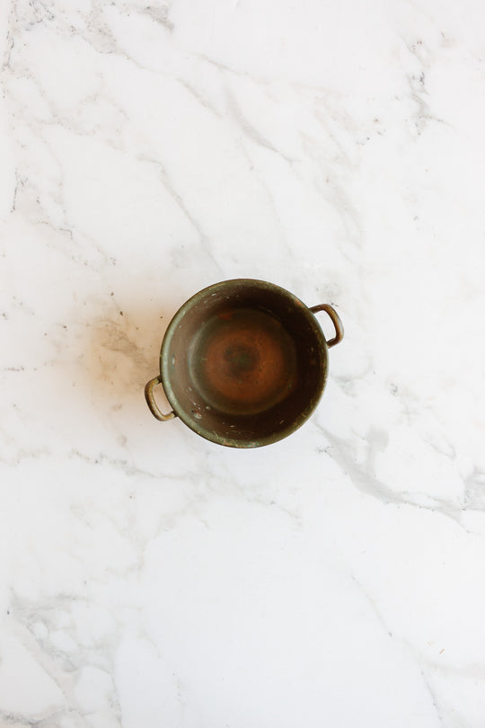 vintage french miniature copper pan