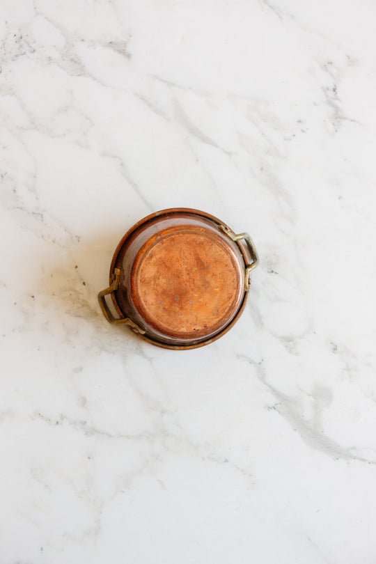 vintage french miniature copper pan