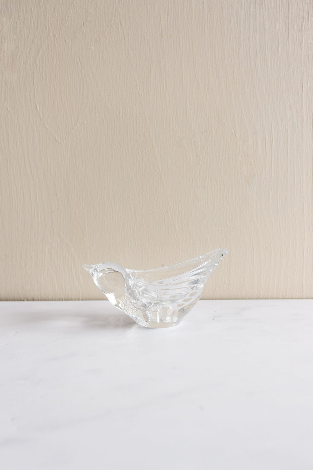 set of vintage French crystal bird candle holders