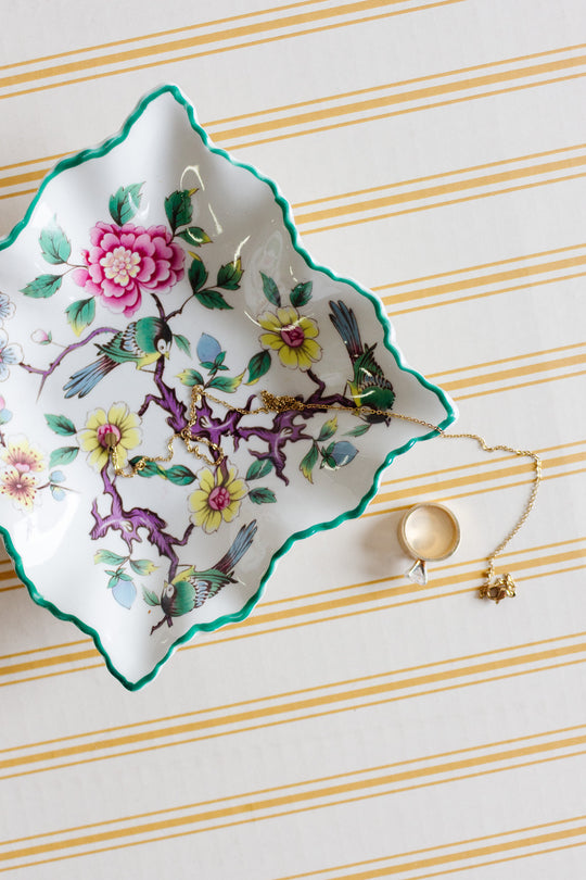 "Chinese rose" by old foley trinket dish