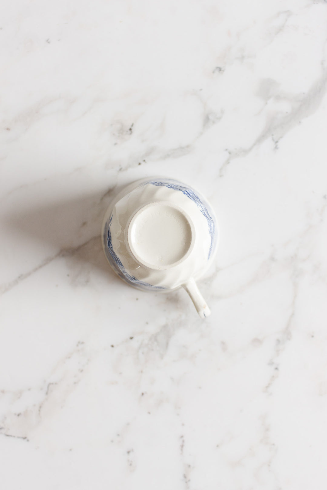 ridgeway "meadowsweet" blue and white teacups, set of 4