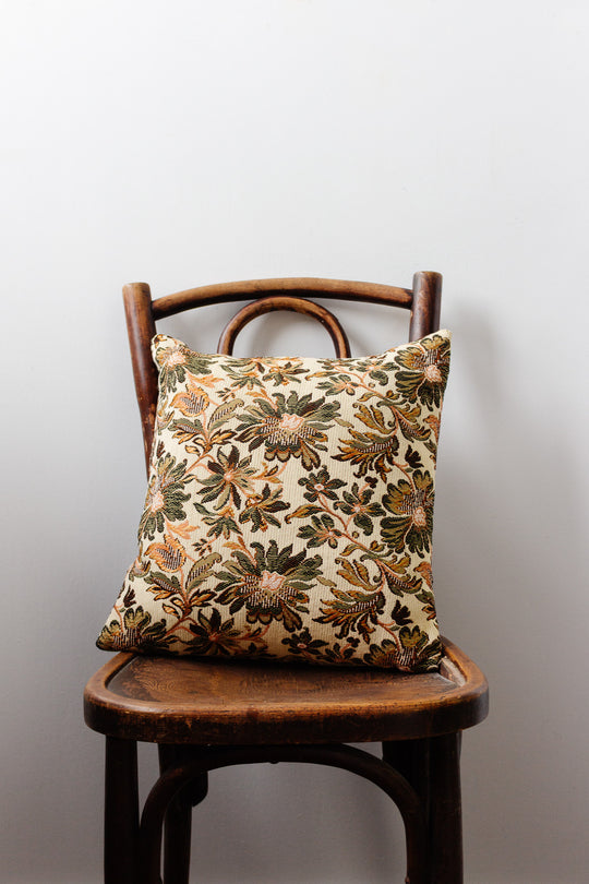 midcentury french tapestry pillow