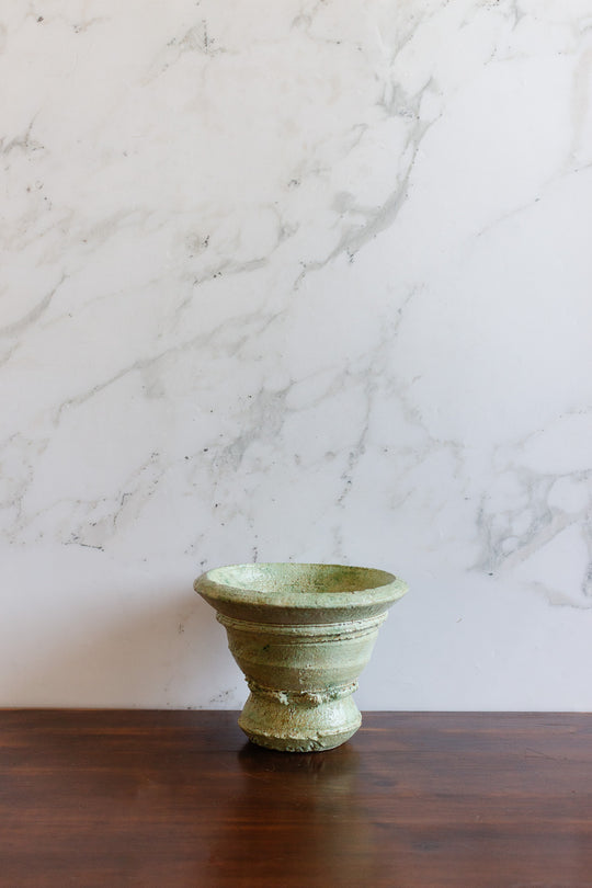 antique french stoneware artisan planter