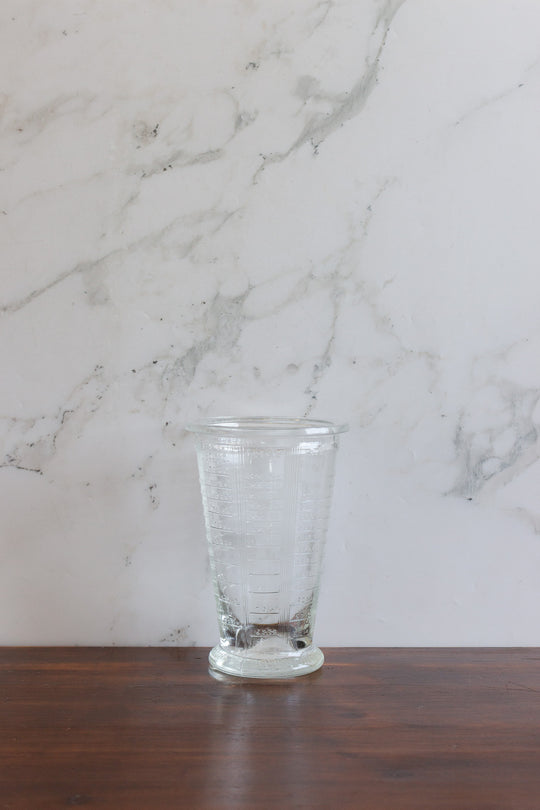 1940s french pressed glass measuring cup