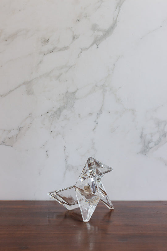cristal cannes-le-châtel origami animal dish