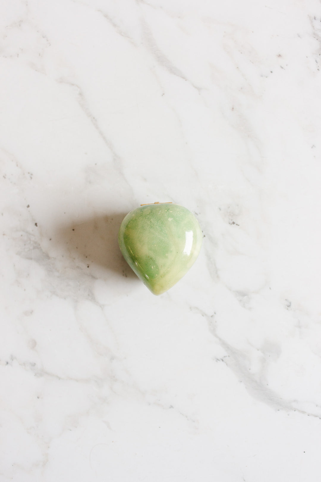 vintage french onyx green teardrop jewelry box