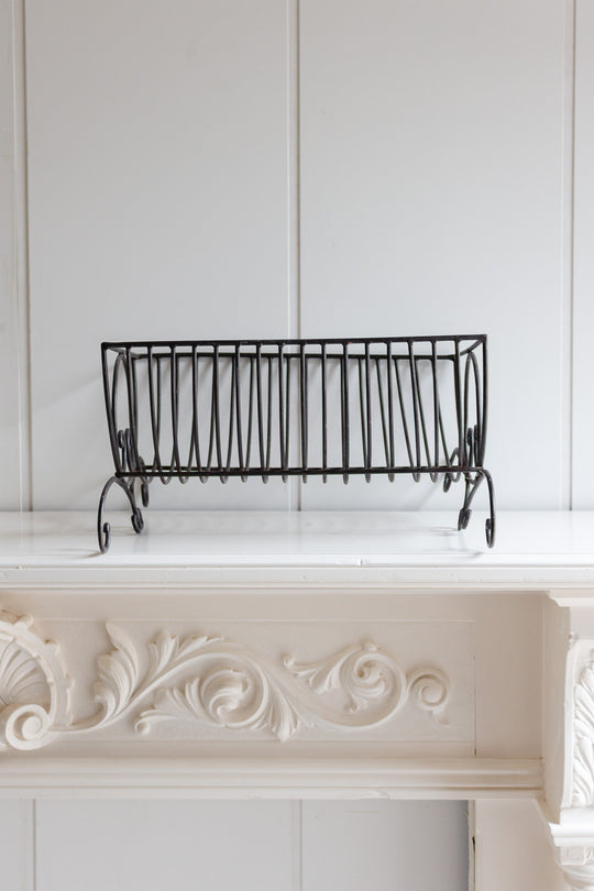antique french metal dish drying rack