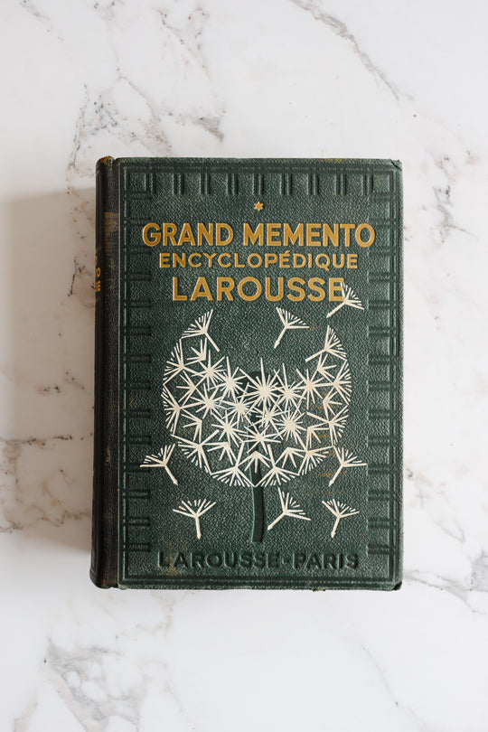 antique french nouveau larousse illustré leather bound book