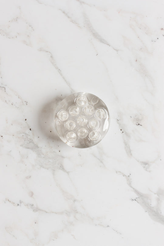 vintage french glass flower frog