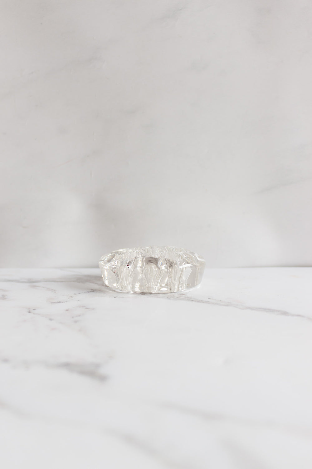 vintage french glass flower frog