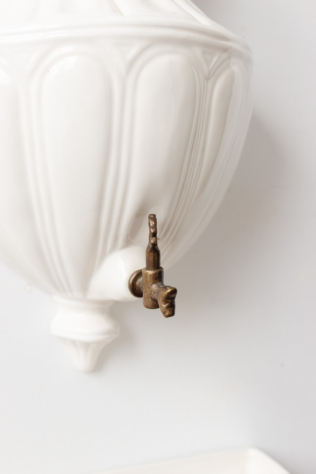 vintage italian wall mounted porcelain fountain