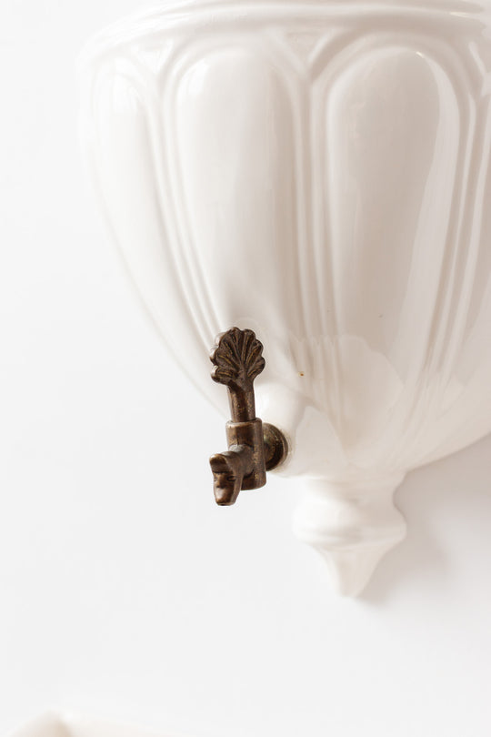 vintage italian wall mounted porcelain fountain