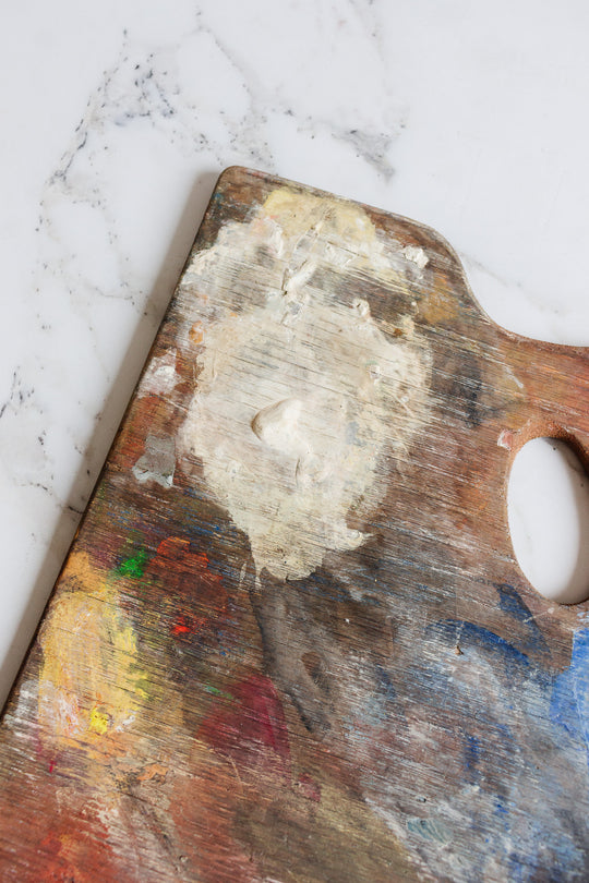 vinyage french artist's paint palette