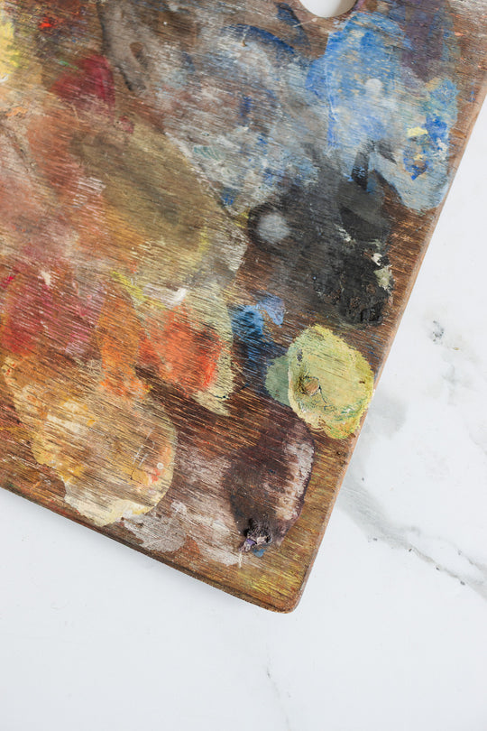vinyage french artist's paint palette