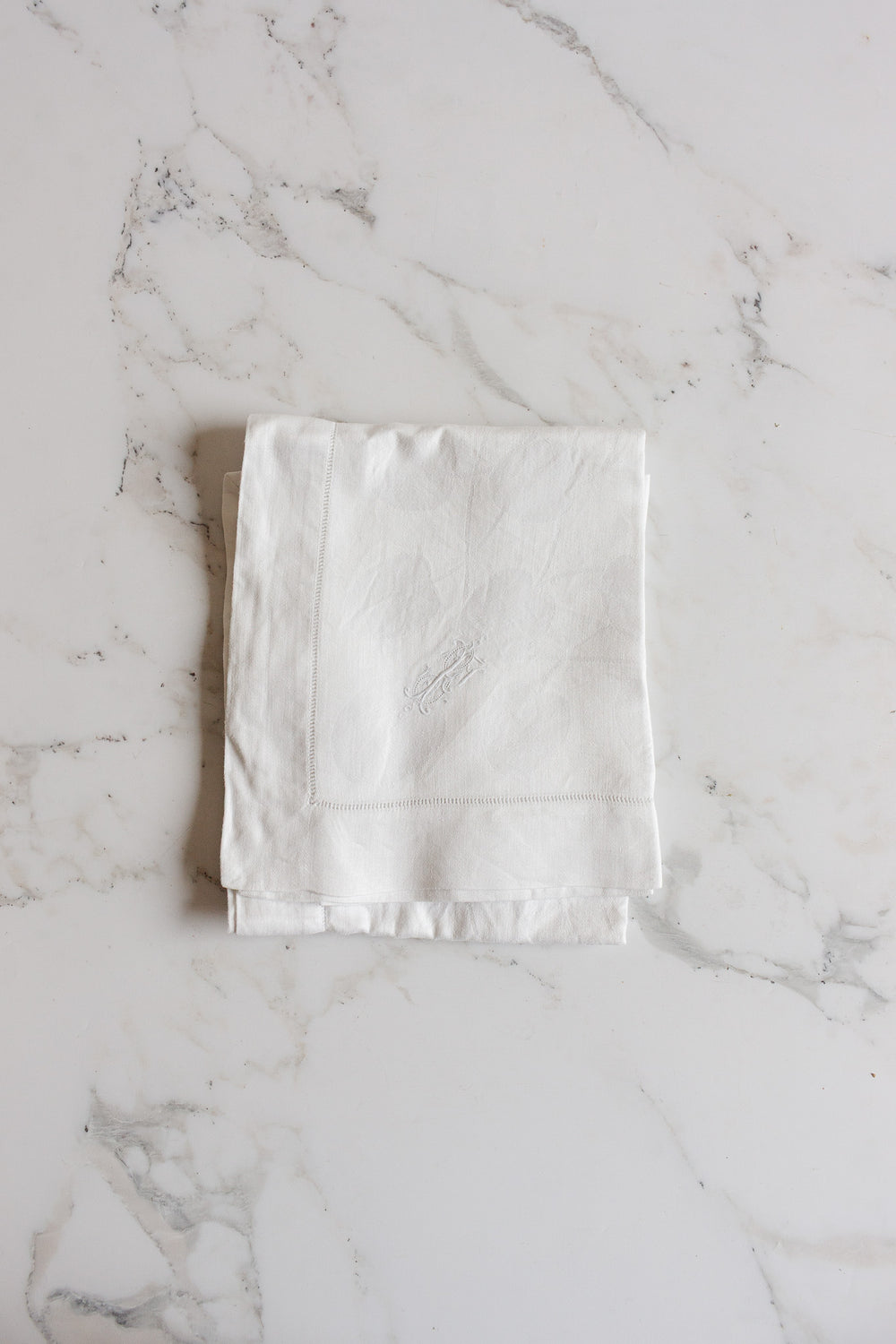 vintage french monogrammed dinner napkins