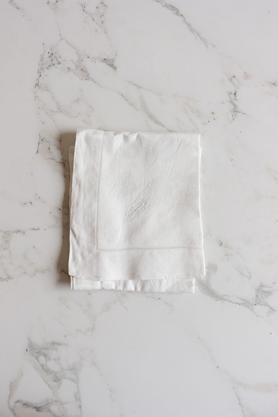 vintage french monogrammed dinner napkins