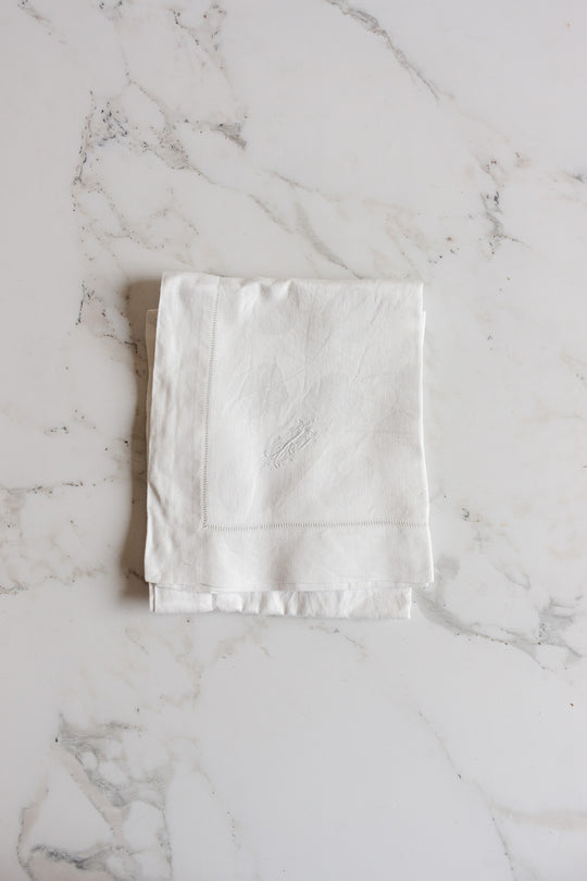 vintage french monogrammed dinner napkins