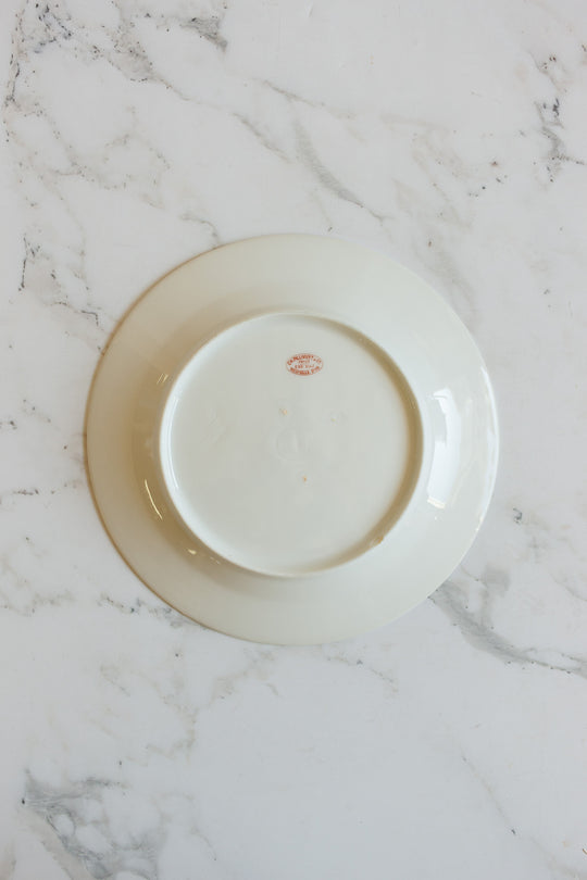 19th century Pillivuyt monogrammed dinner plates, set of 6