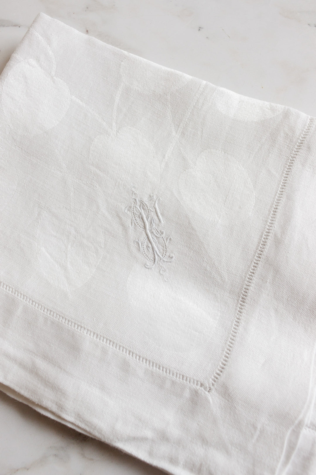 vintage french monogrammed dinner napkins