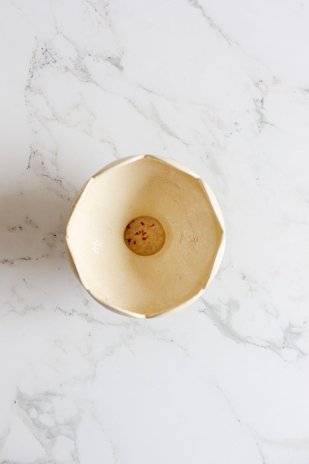 vintage italian scallopped pedestal bowl