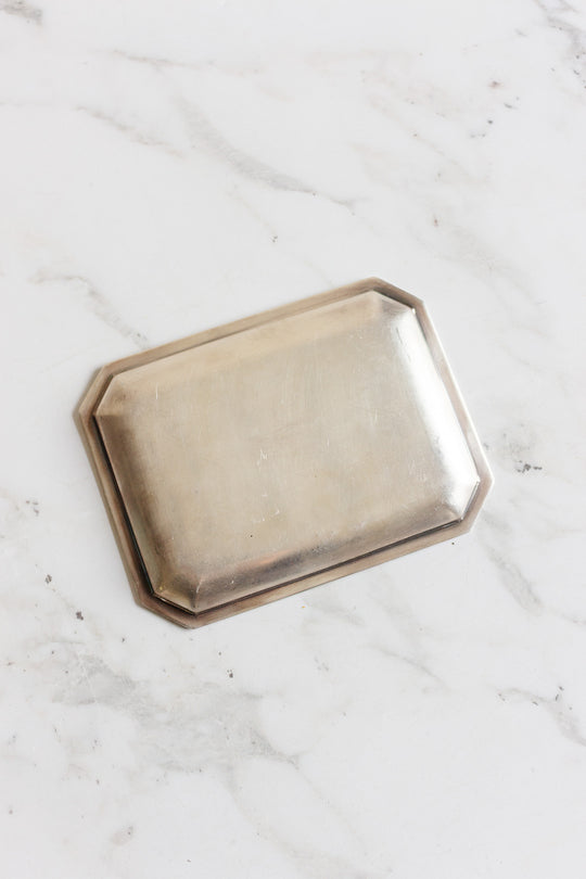 late 19th century french silver plated golf themed vanity tray with poinçons