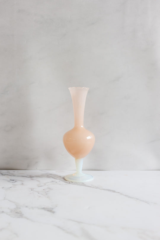 vintage french pink opaline solifore vase