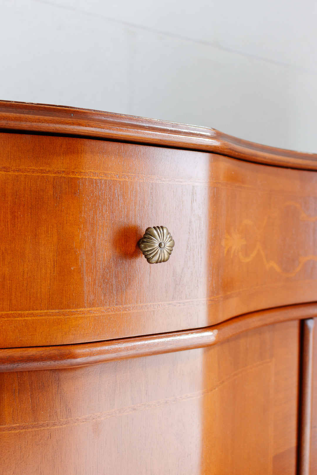 vintage italian wood inlay dresser