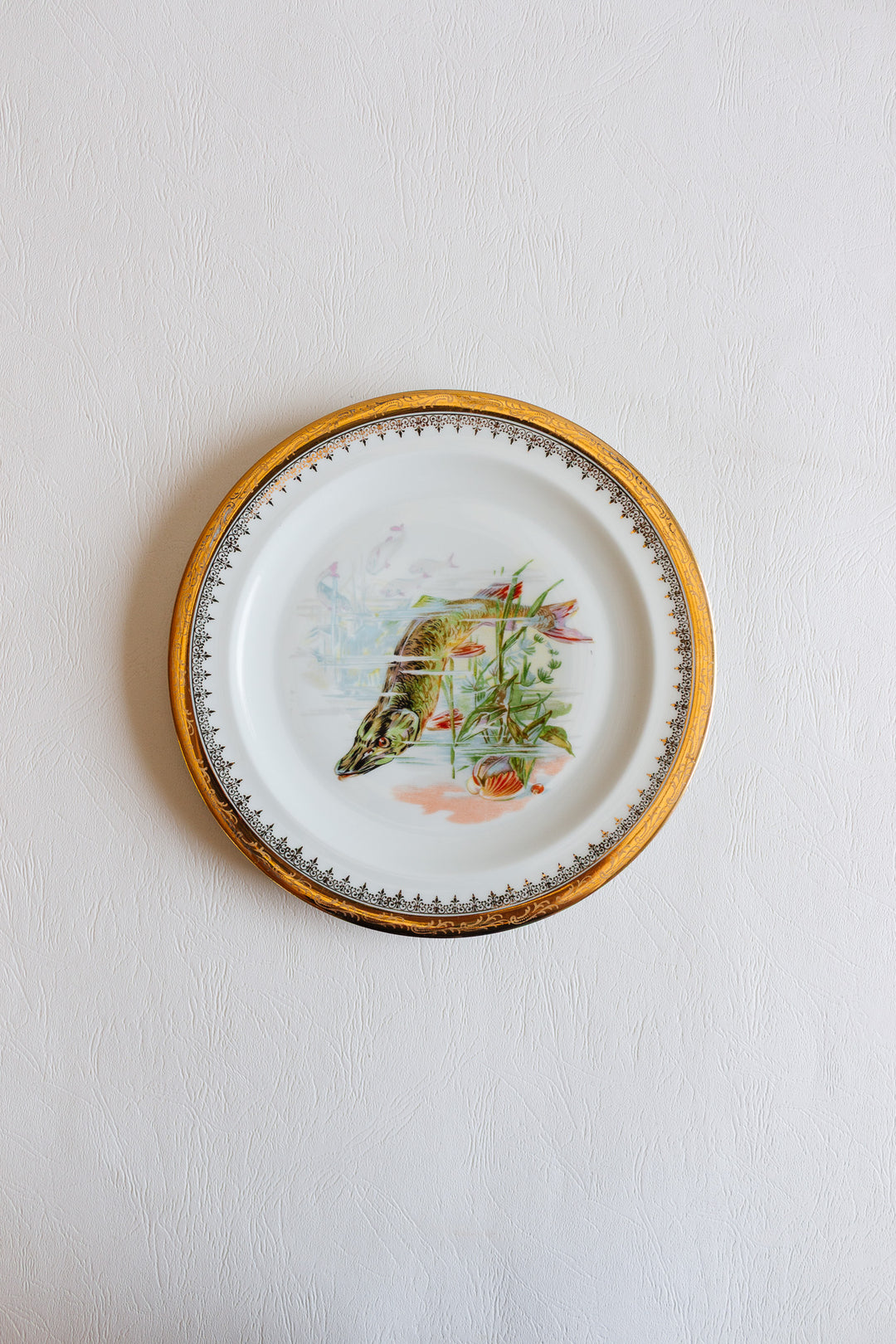 set of 12 midcentury french limoges fish plates