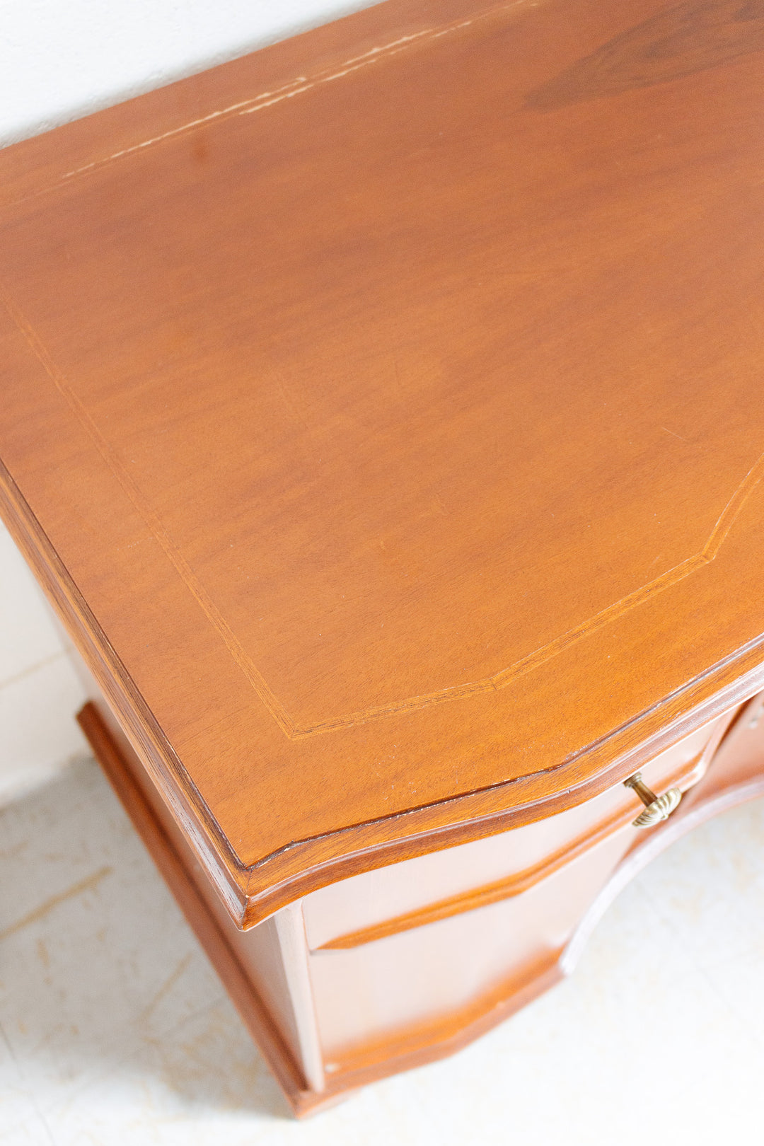 vintage italian wood inlay dresser