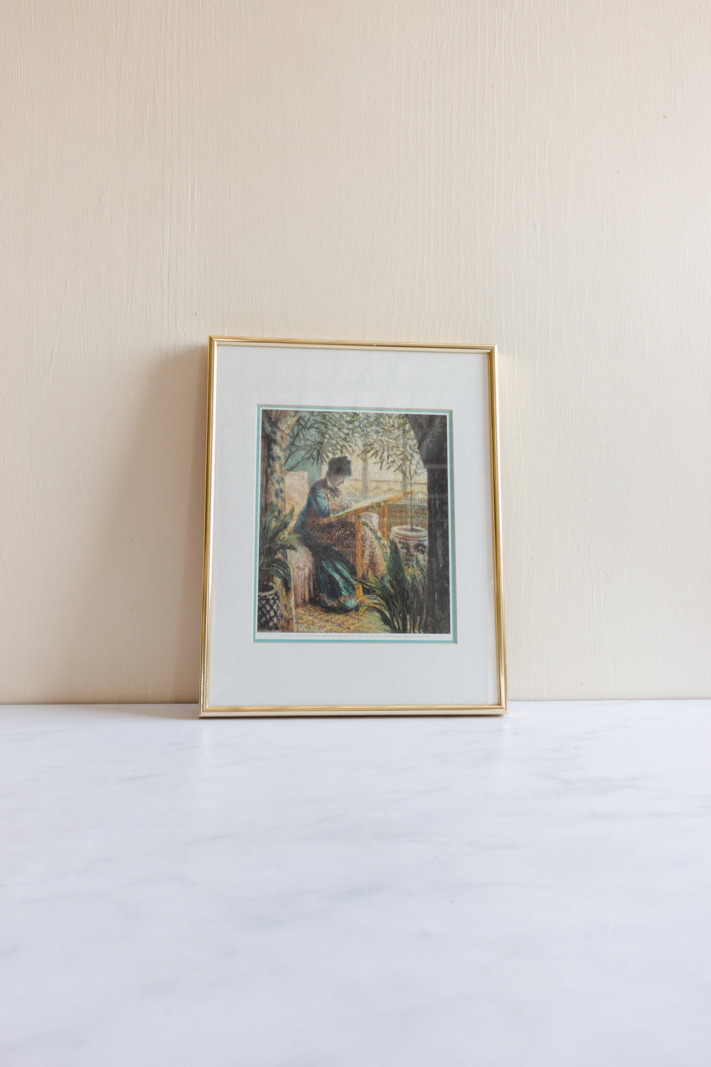 vintage framed and matted art prints