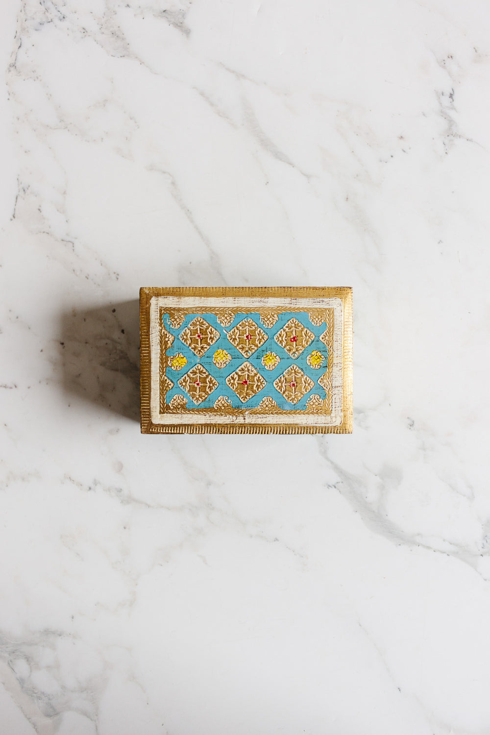 vintage italian hand painted florentine box