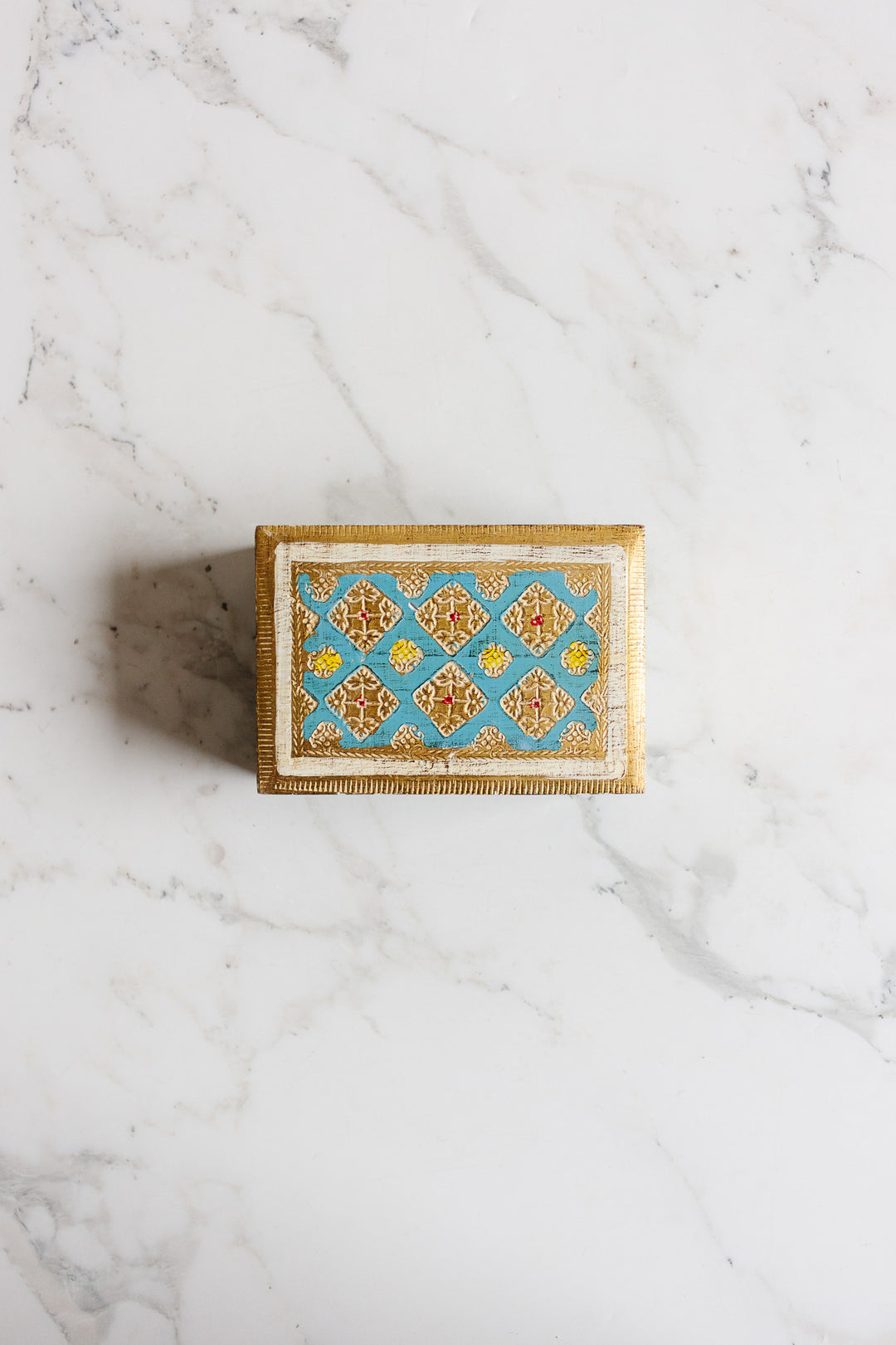 vintage italian hand painted florentine box