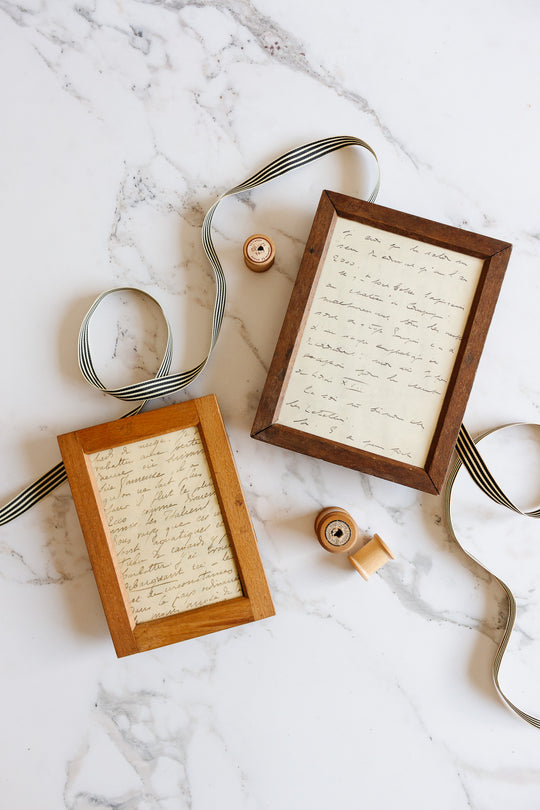 1940s French artisan wood frames