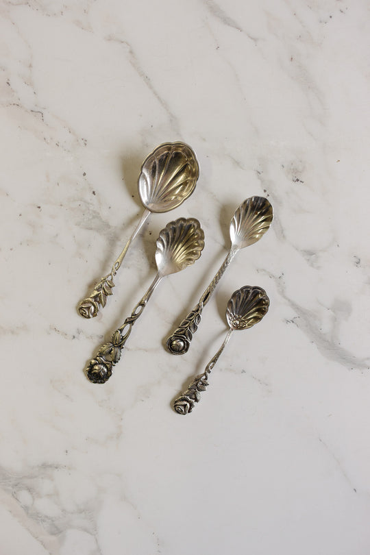 vintage german rostfrei rose spoons, set of of 4