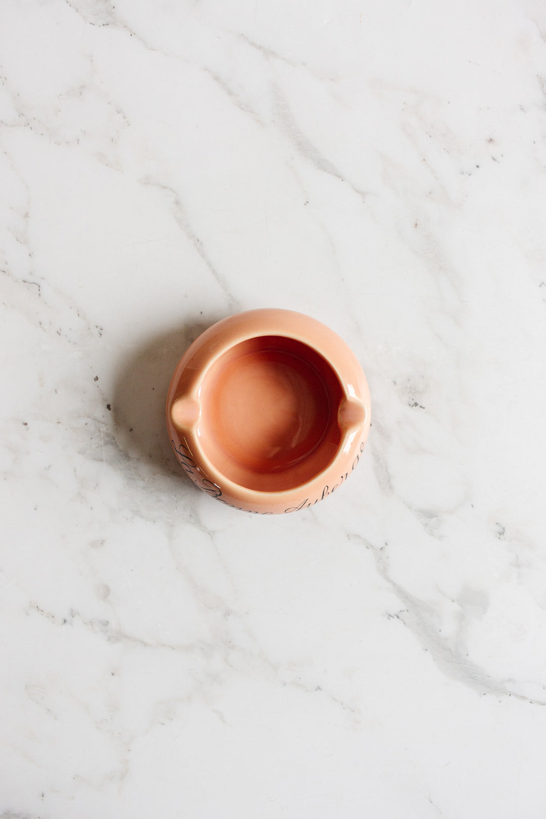 rare salmon pink vintage "la bonne auberge antibes" cendrier