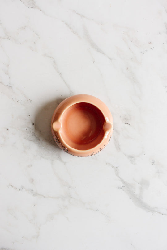 rare salmon pink vintage "la bonne auberge antibes" cendrier