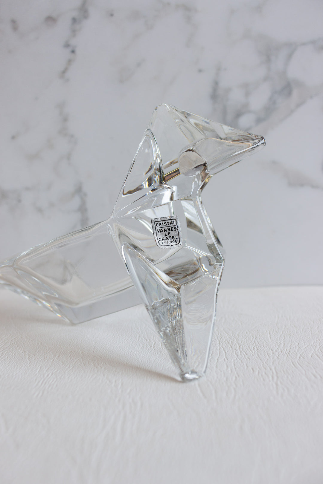 cristal cannes-le-châtel origami animal dish